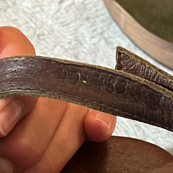 Cordani Josie Olive Green Suede Leather Wedge Platform Sandals - Picture 13 of 13